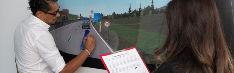 Test person designs his own head-up display