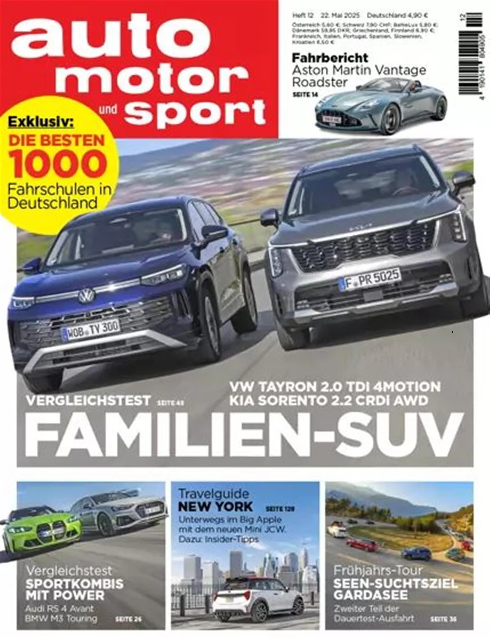 Zu sehen ist das Cover des Magazins auto motor und sport. Ausgabe 12/2025.