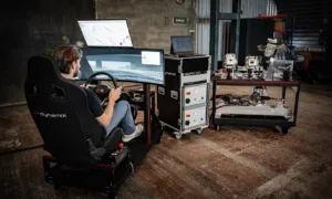 MXsteerWheel RT pro im statischen Fahrsimulator - MXsteerLink