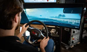 MXsteerWheel RT pro im statischen Fahrsimulator - MXsteerLink