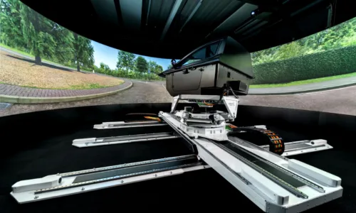 Ansible Motion Delta S3 DIL simulator with integrated Mdynamix steering systems