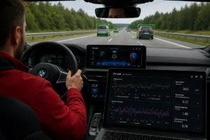 ADAS-Objektivierung während einer Testfahrt mit Erfassung und Auswertung objektiver KPIs in MXeval.